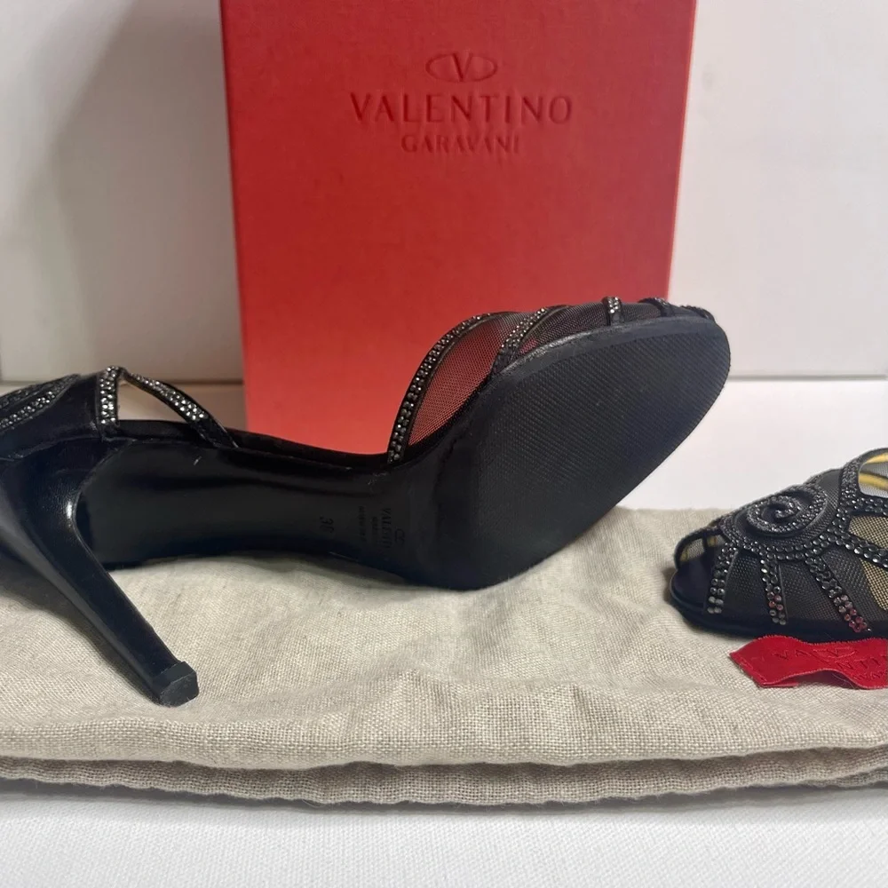 Valentino Diamante Netting D'Orsay Pump - Picture 6 of 11